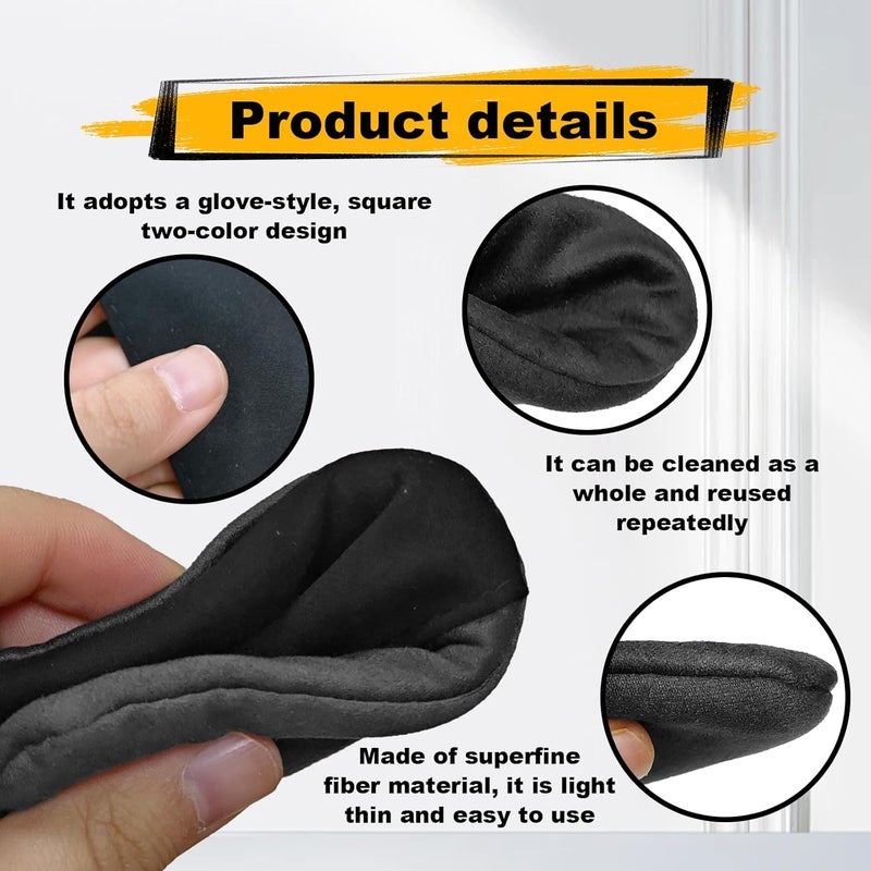 LTDCVTR Car Screen Cleaner, Car Accessories Car Screen Wipes, Microfiber Auto Screen Cleaning Pad, Touch Screen Cleaner for Car, Fit for Car Dashboard LCD Display Interior Car Accessories(Black gray) - Image 2
